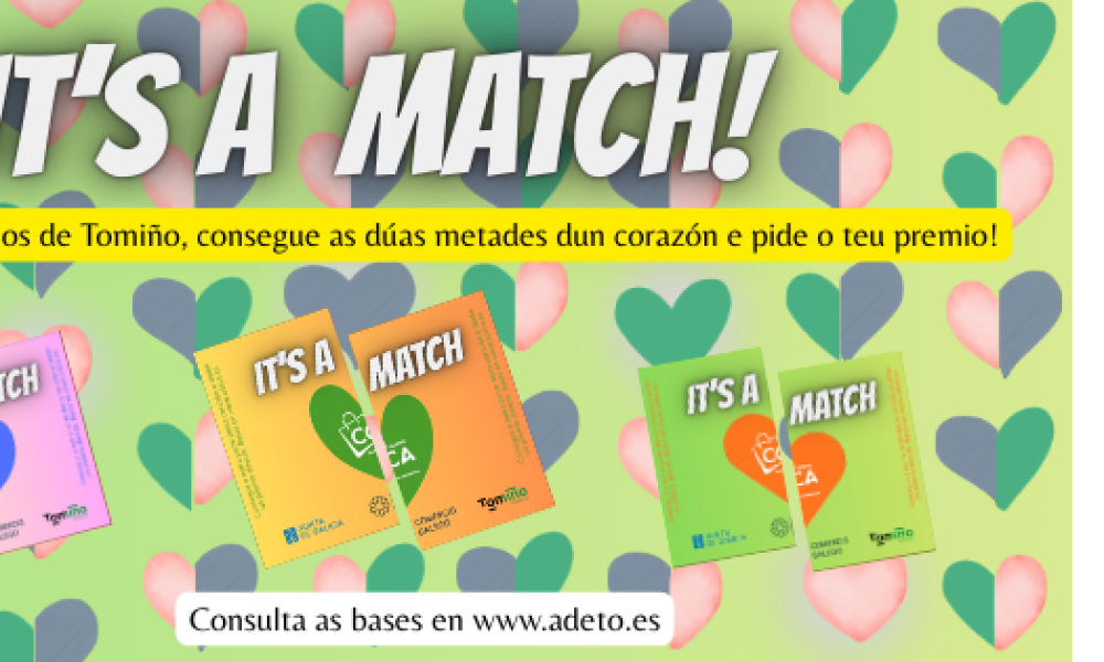 It's a match. Campaña do comercio local.